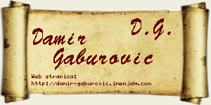 Damir Gaburović vizit kartica
